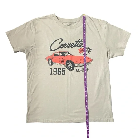 GM Beige Coral Pink 1965 Corvette Trendy Retro Racing T Shirt Women’s Size S - Picture 6 of 6